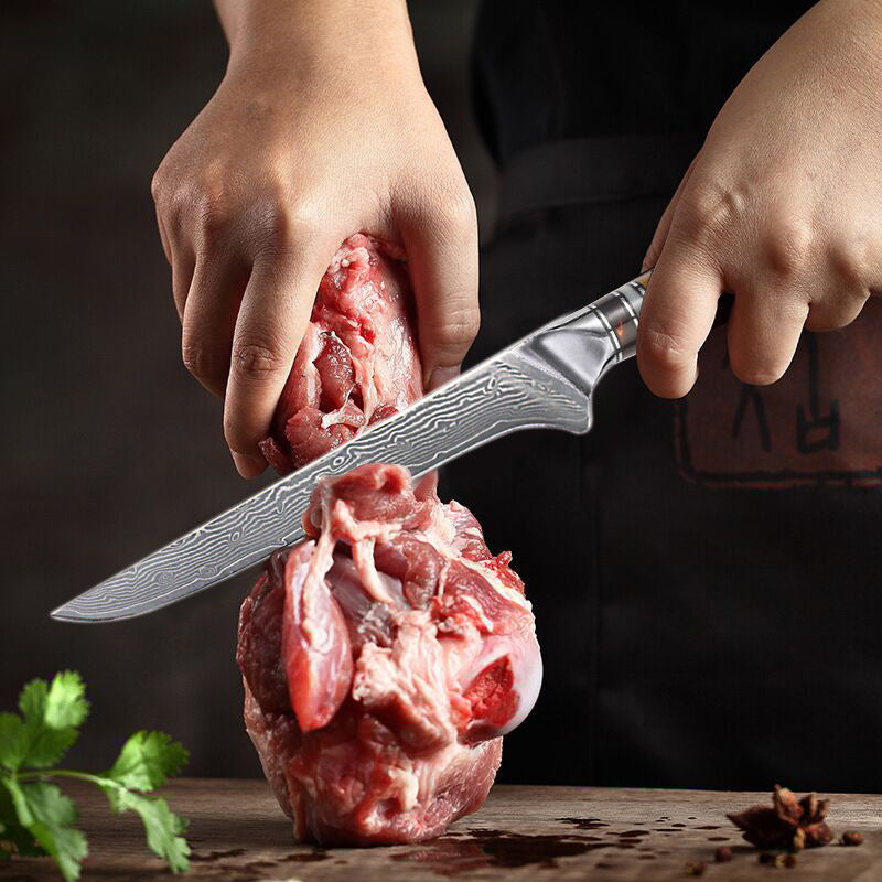 Kitchen Knives With Resin Coloured Wooden Handles