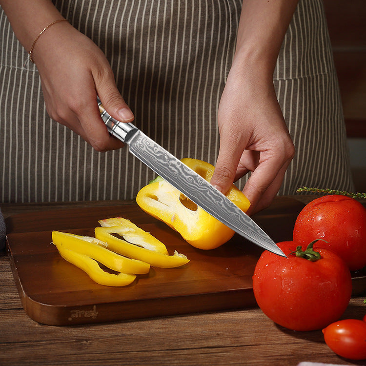 Kitchen Knives With Resin Coloured Wooden Handles