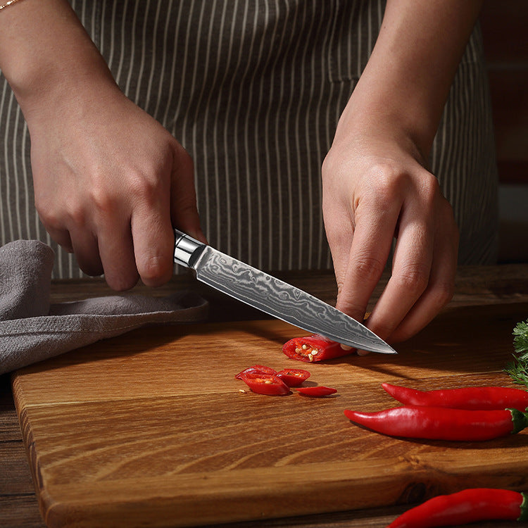 Kitchen Knives With Resin Coloured Wooden Handles
