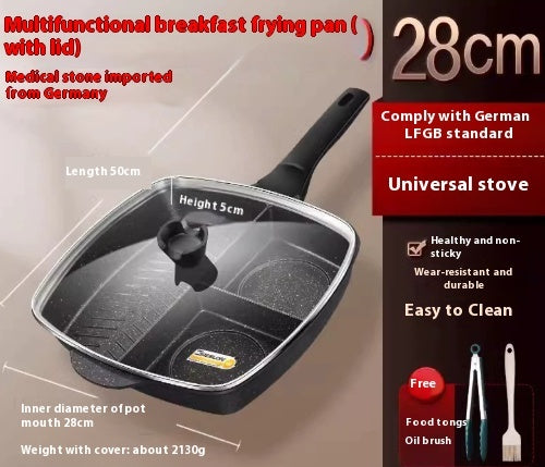 Medical Stone Non-stick Three-in-one Multi-function Omelette Pan